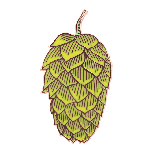 Hop Flower Enamel Pin - Premium Craft Brewery, Beer Lover Lapel Pin 