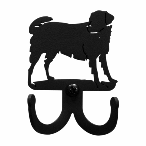 Wrought Iron Dog Double Wall Hook Decorative