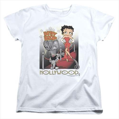 Boop-Hollywood - Short Sleeve Womens Tee Tee, White - Small