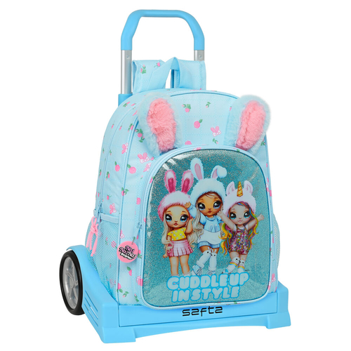 School Rucksack with Wheels Na!Na!Na! Surprise Blue 14 L