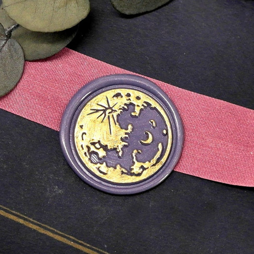 Universe Starry Sky Galaxy Moon Star Metal Stamp / Wedding Wax