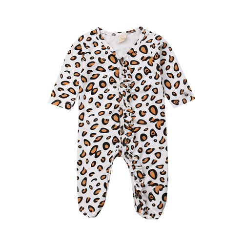 Newborn Baby Girl Boy Leopard print Clothes  