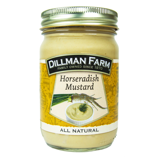 Dillman Farm 9392648 13 oz Horseradish Mustard Jar