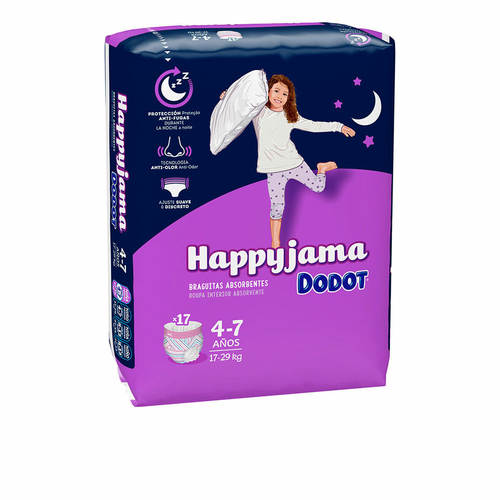 Disposable nappies Dodot Dodot Happyjama Niña Knickers Size 7 4-7