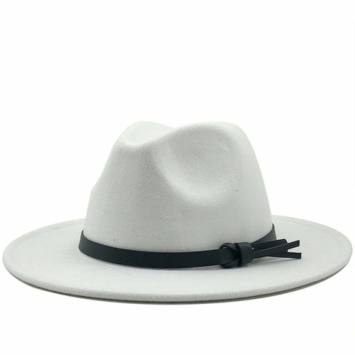 Wool Fedora Hat With Leather Ribbon - BEST SELLER!