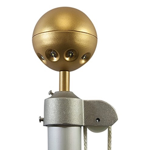 Valley Forge 8017856 4 in. Aluminum Flag Pole Light, Brushed - Gol