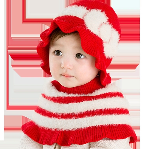 Cute Winter Warm Baby Hats Sweet Girls Baby Winter