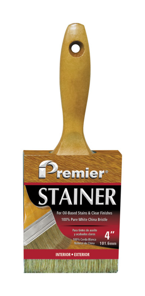 Premier 1803519 4 in. Flat White China Bristle Stain Brush