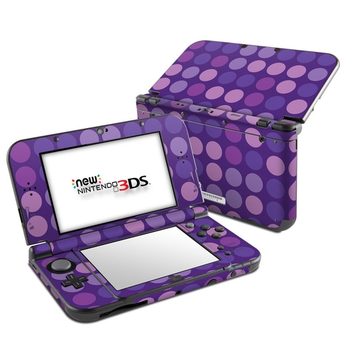 DecalGirl N3DSLL-DOTS-BIG-PRP Nintendo 3DS LL Skin - Big Dots Purple