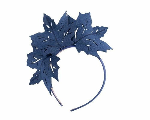 Navy laser cut maple leafs on headband