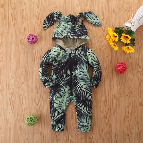 Baby Kids Boys Jumpsuit With ears Long Sleeve Warm