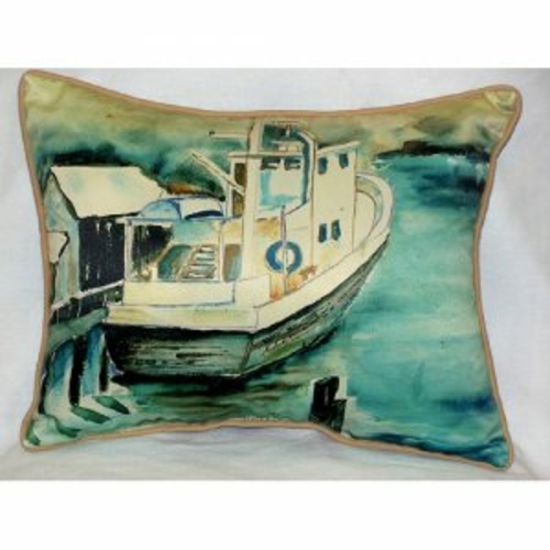 Betsy Drake ZP932 Oyster Boat Throw Pillow- 20 x 24 in.