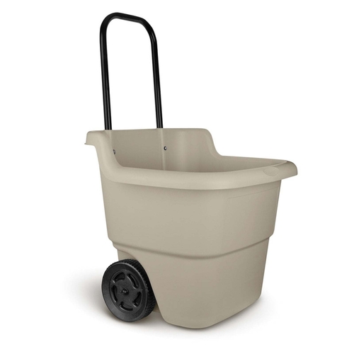 15 Gallon Resin Rolling Lawn and Utility Cart, 20.75 in D x 35.75 in H