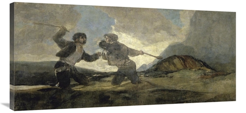 Global Gallery GCS-281963-44-142 44 in. Fight with Cudgels Art Print -