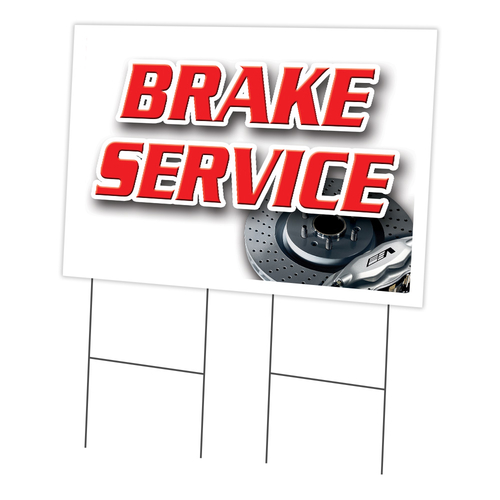 SignMission C-2436-DS-Brake Service 24 x 36 in. Brake Service Yard Sig