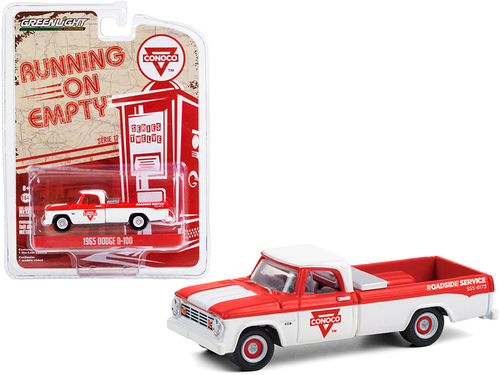 1965 Dodge D-100 Pickup Truck \Conoco Roadside Service\" White and Red