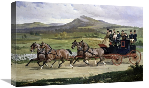 Global Gallery GCS-279483-22-142 22 in. Coach & Four Horses on the Ope