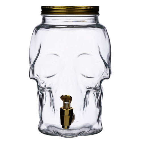 Skull Shaped Water Decanter 2.6L - Skulls & Roses