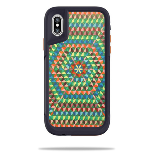 MightySkins OTPIPX-green hexagon Skin for Otterbox Pursuit iPhone X or