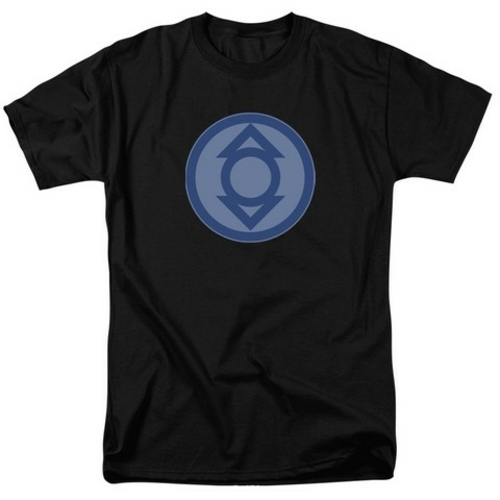 Trevco Green Lantern-Indigo Symbol Short Sleeve Adult 18-1 Tee, Bl