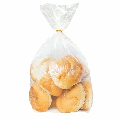 Pack of 500 Jumbo Poly Bakery Bread Bags 10 x 8 x 24. Ultra Thin Clear