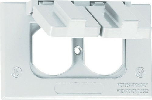 Sigma 14245WH 1 Gang White Weatherproof Duplex Receptacle Cover