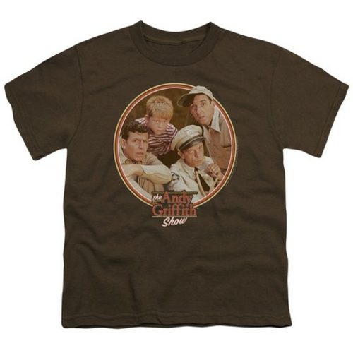 Trevco Andy Griffith-Boys Club - Short Sleeve Youth 18-1 Tee - Coffee-