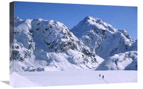 Global Gallery GCS-453408-1624-142 16 x 24 in. Skiers Cross Frozen Lak