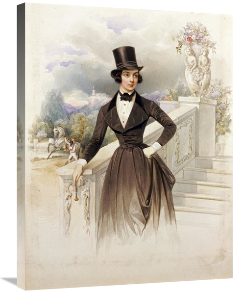 Global Gallery GCS-266507-30-142 30 in. Lady in Riding Habit Art Print
