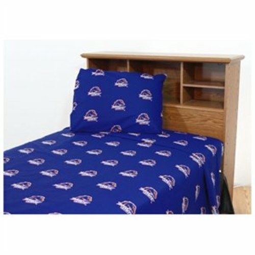 College Covers BOISSKG Boise State Printed Sheet Set King - Solid