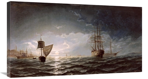 Global Gallery GCS-268142-36-142 36 in. Moonlight Over Constantinople 