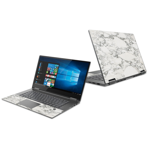 MightySkins LENY73015-White Marble Skin for 15 in. 2018 Lenovo Yoga 73