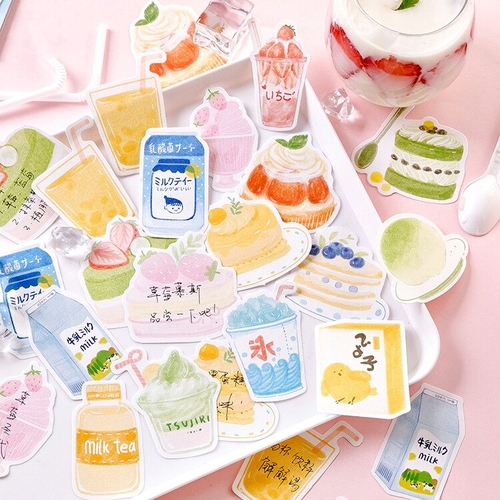 1Pack Cute Strawberry Dessert Memo Pad Word