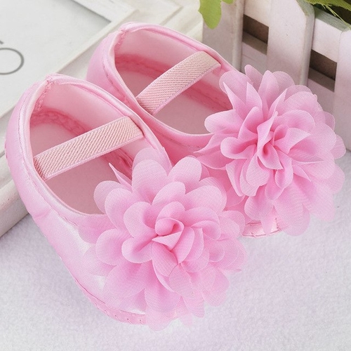 new baby Girls Shoes Big Chiffon Flower Baby