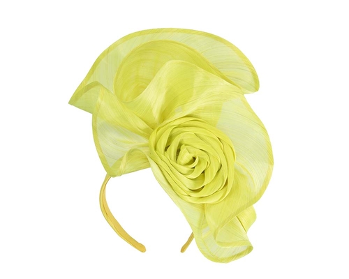 Twisted yellow designers fascinator