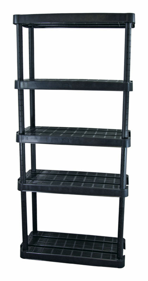 Gracious Living 5910955 72 x 32 x 14 in. Resin Shelving Unit, Blac