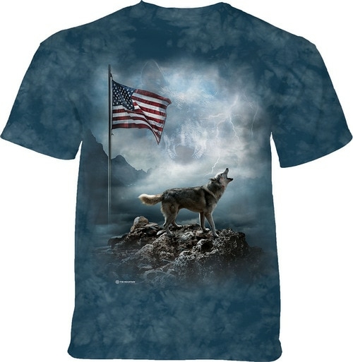 The Mountain 1065814 Blue American Storm Adult Classic Tee - 2XL