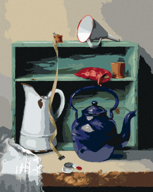 Zuty - Paint by Numbers - STILL LIFE POT, A TAPE MEASURE AND A