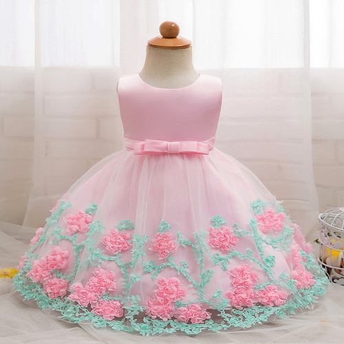 Baby Girl Flower Dress Vintage Robe Fille Princess