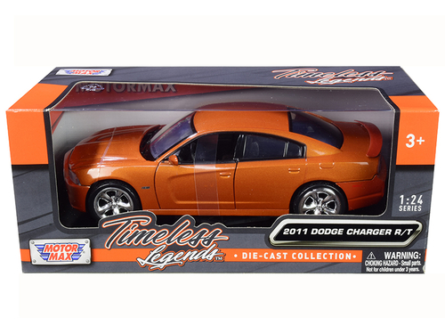 2011 Dodge Charger R/T Hemi Metallic Orange 1/24 Diecast Model Car by