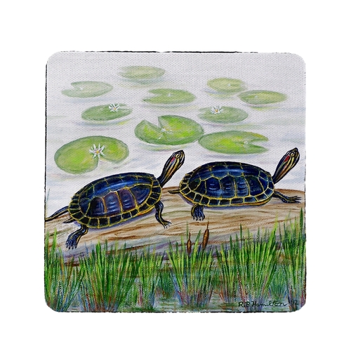 Betsy Drake CT045 Two Turtles Coaster - Set of 4