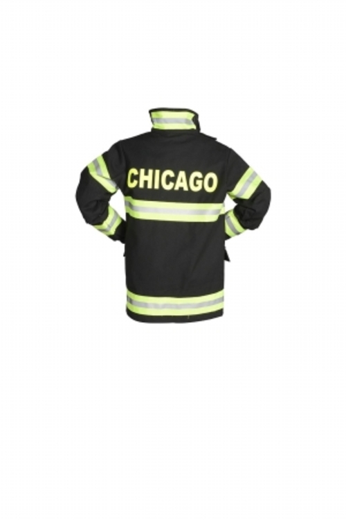 Aeromax FB-CHI-18M Junior Fire Fighter 18 Month Chicago Suit - Black