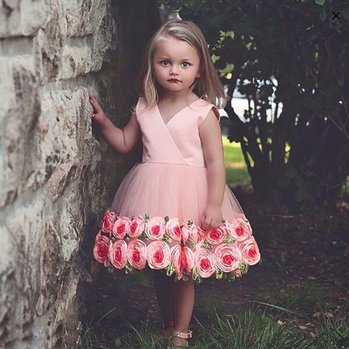 Formal Kids Flower Girl Dress Princess Bridesmaid