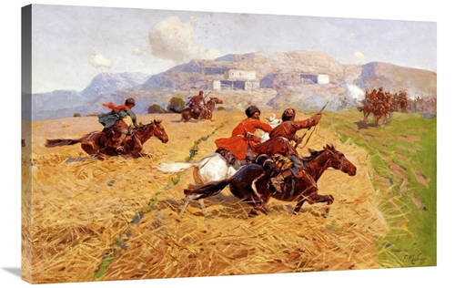 Global Gallery GCS-267199-36-142 36 in. Cossacks Charging into Battle 