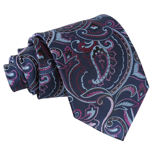 Cypress Paisley Classic Tie - Blue & Pink