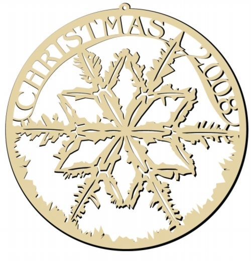 Biedermann & Sons D2008 2008 Commemorative Snowflake Ornament