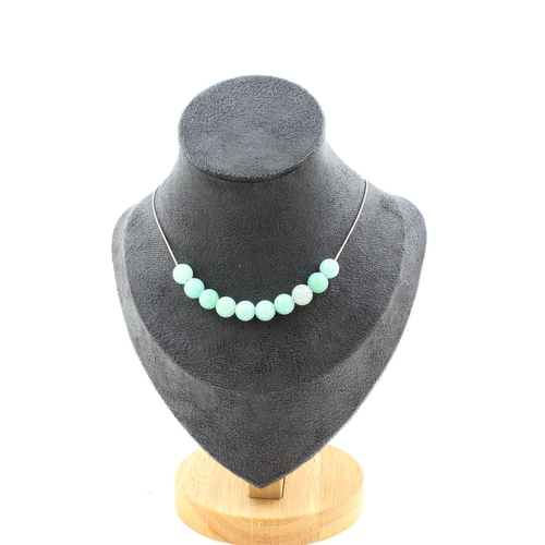 Amazonite 10 beads 8 mm necklace. 