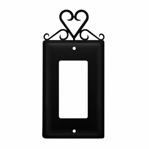 Wrought Iron Heart Single GFCI Cover