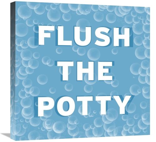 Global Gallery GCS-453844-2424-142 24 x 24 in. Bathroom Signs - Bubble
