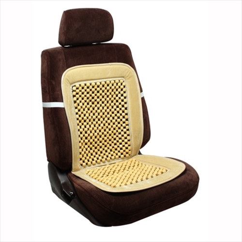 Pilot Automotive SC-277T Velvet Bead Seat Cushion - Tan